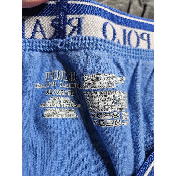 Polo Ralph Lauren XL Classic Fit Knit Boxers Underwear Blue Gray Red - Picture 2 of 2